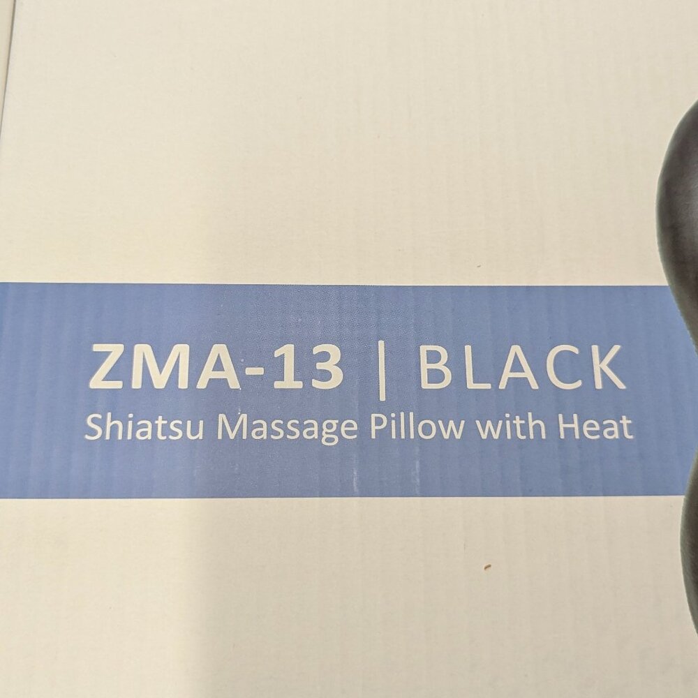 NIB Zyllion ZMA-13 Black Shiatsu Massage Pillow With Heat And Wired Connection - Picture 5 of 9
